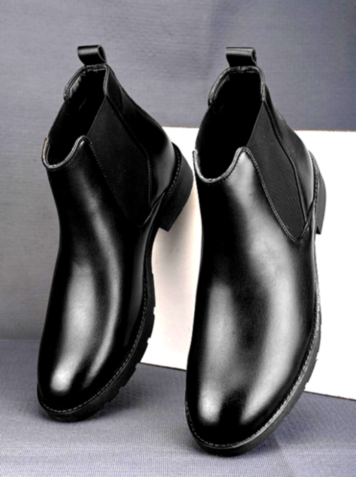 Roadster (men) 4 Roadster Men's Black Chelsea Boots - Pair View on Neutral Background