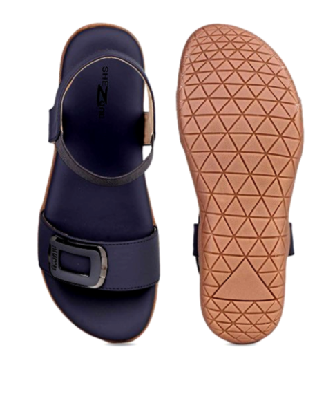 Shezone (women) 3 Shezone Women's Grey Sandals with Cushioned Footbed and Textured Outsole.