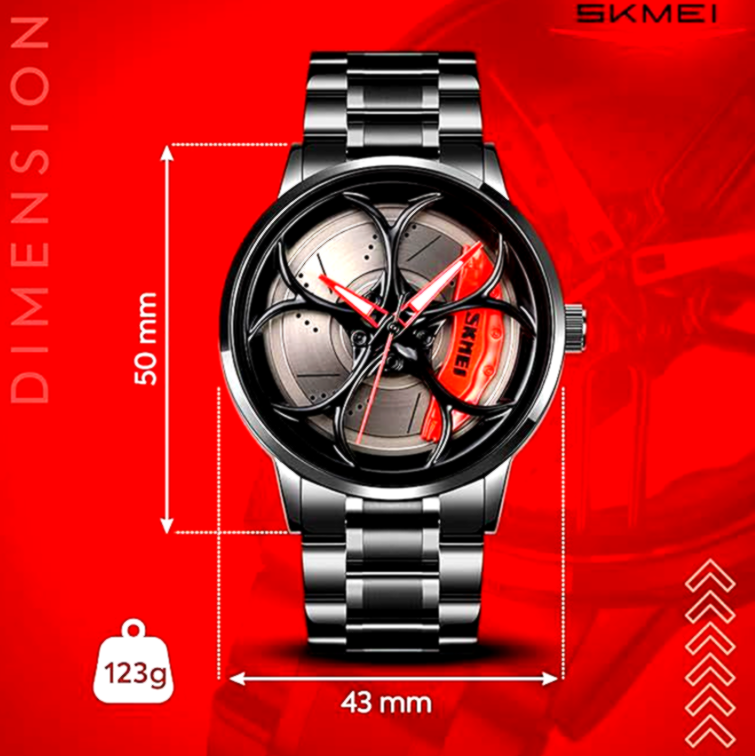 SKMEI (men) 4 SKMEI Men's Analog Watch with 50mm Dial Diameter, 43mm Case Width, and 123g Weight.