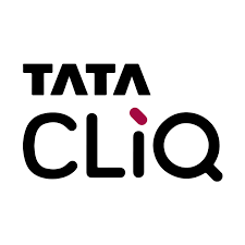 Tata Cliq logo featuring bold, modern typography with the brand name in black and a distinctive red dot, representing precision and innovation