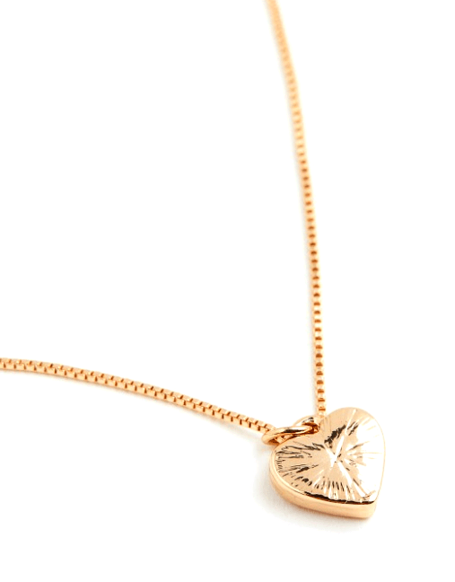 H&M (women) 4 H&M heart pendant necklace with a lobster closure and metal chain, featuring sustainable jewelry design in Western style.